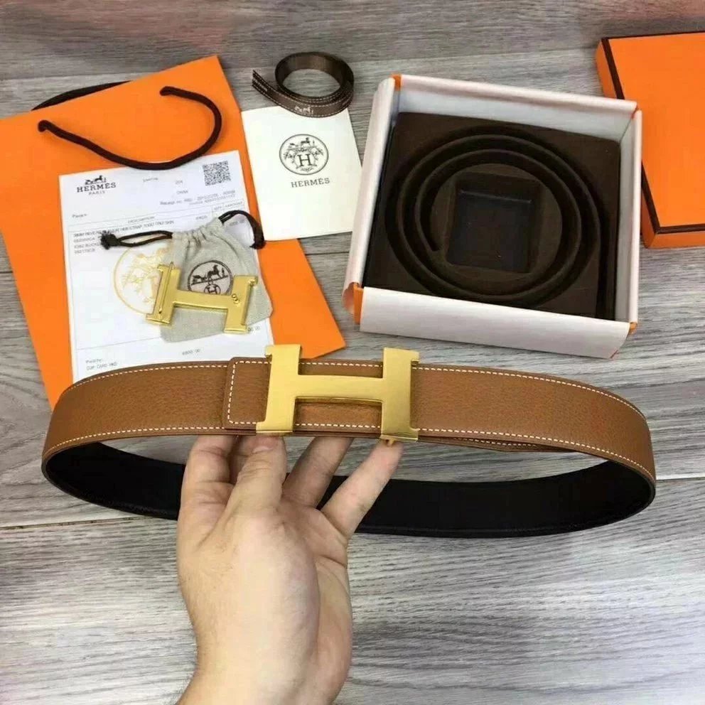 Hermes Belt Top version Men's and Women's Leather Business Pant Belt Casual All-Match Belt Men's Belt