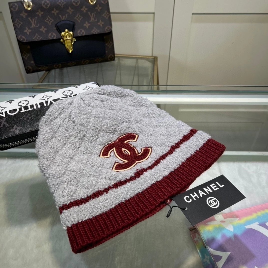 Chanel Hat Casual Autumn and Winter Hat High Quality Fashion Fashion Brand Official Website Quality Autumn and Winter Online Hongshi Shangblogger Recommended Woolen Cap,Xiaohongshu Hot Sale,Super Soft and Comfortable Knitted Hat,Excellent Elasticity!