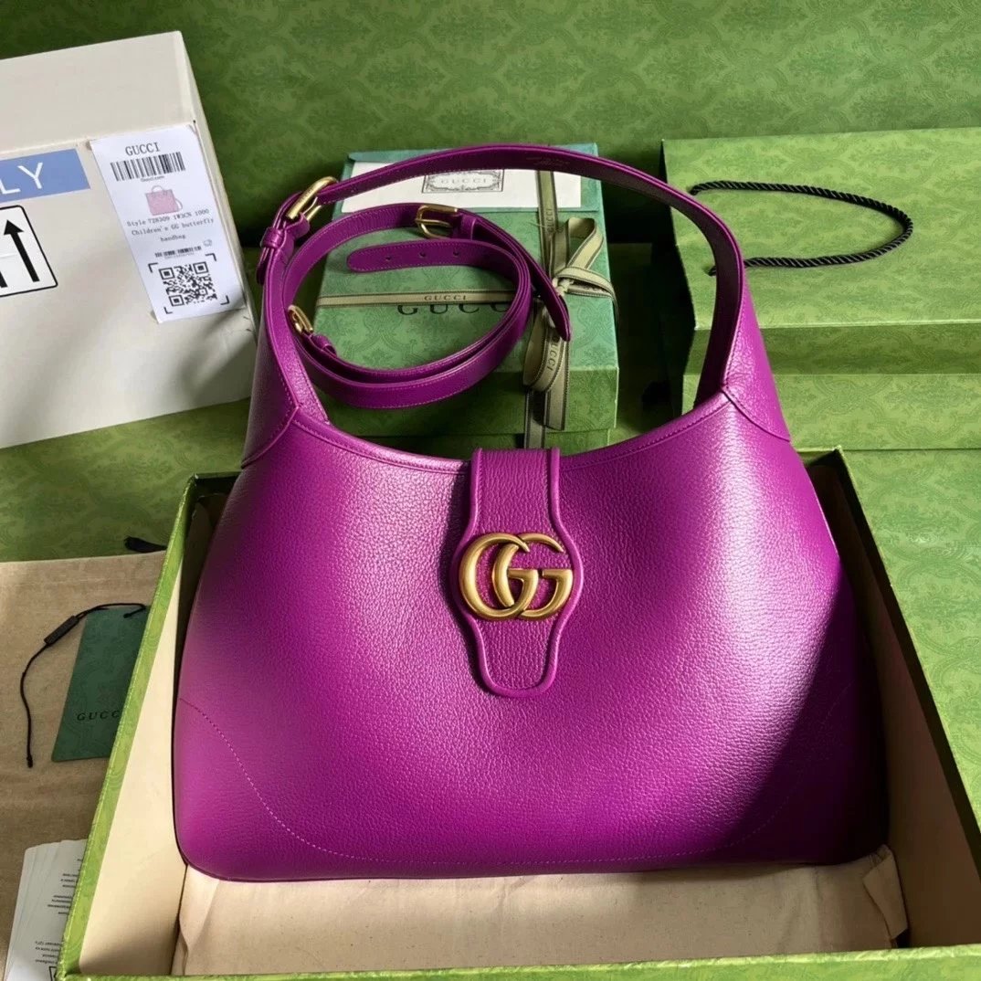 Gucci Women's Bag Top version 【Genuine Goods Original Leather】2022New Cosmogonie Series Underarm Bag New Aphrodite Underarm Bag Xiaohongshu Recommended New Underarm Bag Hobo Bag Shoulder Messenger Bag Portable Women's Bag Genuine Leather Bag726274