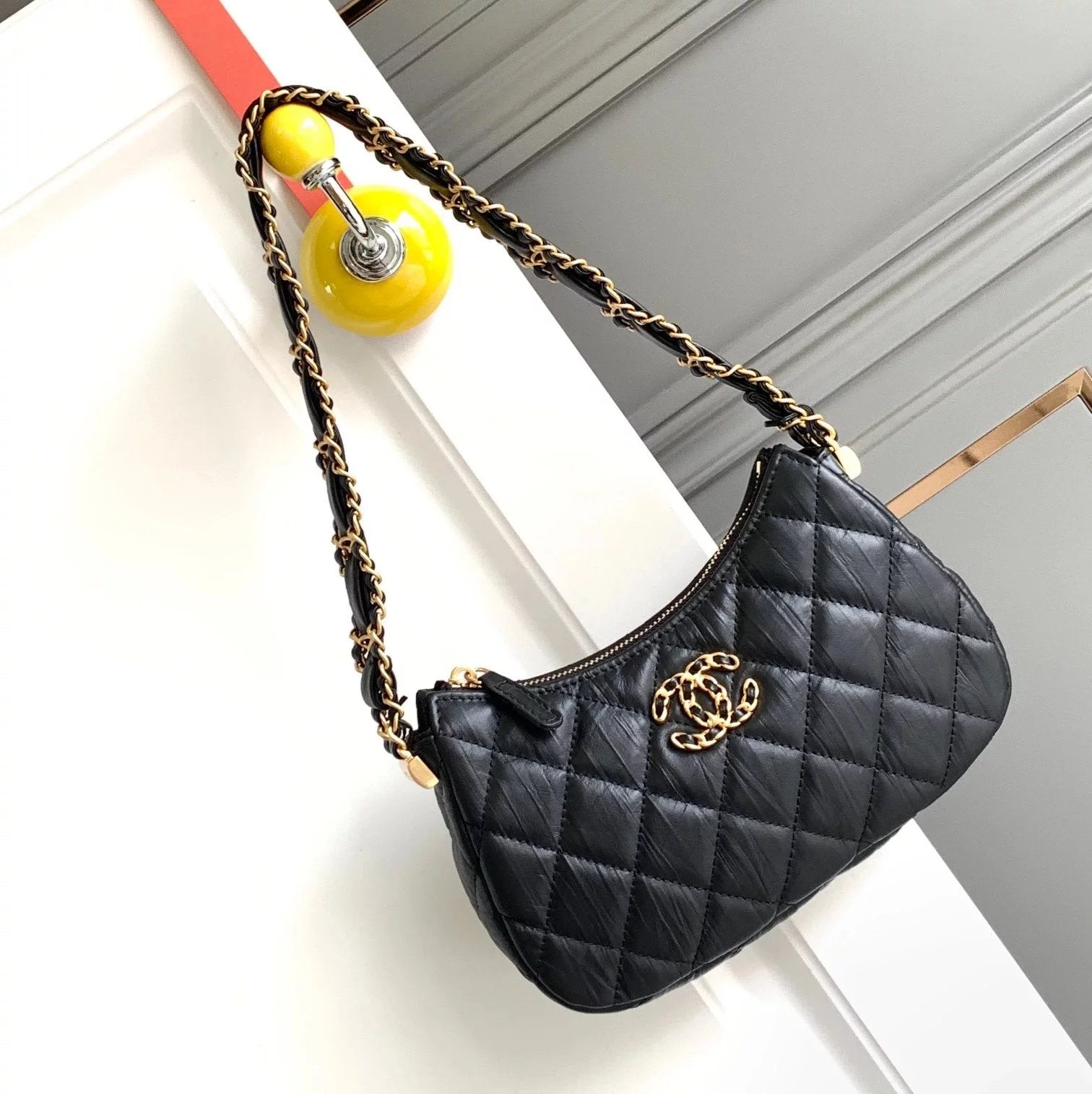 Chanel Women's Bag Top version 【Surrogate Shopping Edition】23K New hobo Underarm Bag Women's Bag19bag Series Underarm Bag Vintage Crumpled Cowhide Leather Single-Shoulder Bag19hobo Underarm Bag New Bags AP3647AS4422