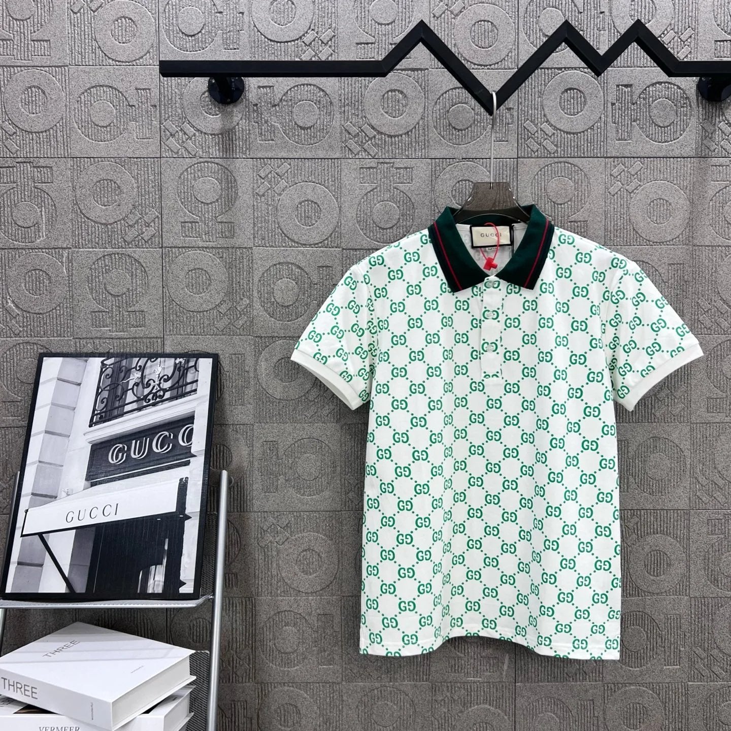 Gucci T-shirt Full Bloom Double G Small LOGO Printing POLO Short Sleeve Turn-down Collar Shirt Unisex Summer Loose Fit T Business Commuter Short Sleeve Shirt Plus Size