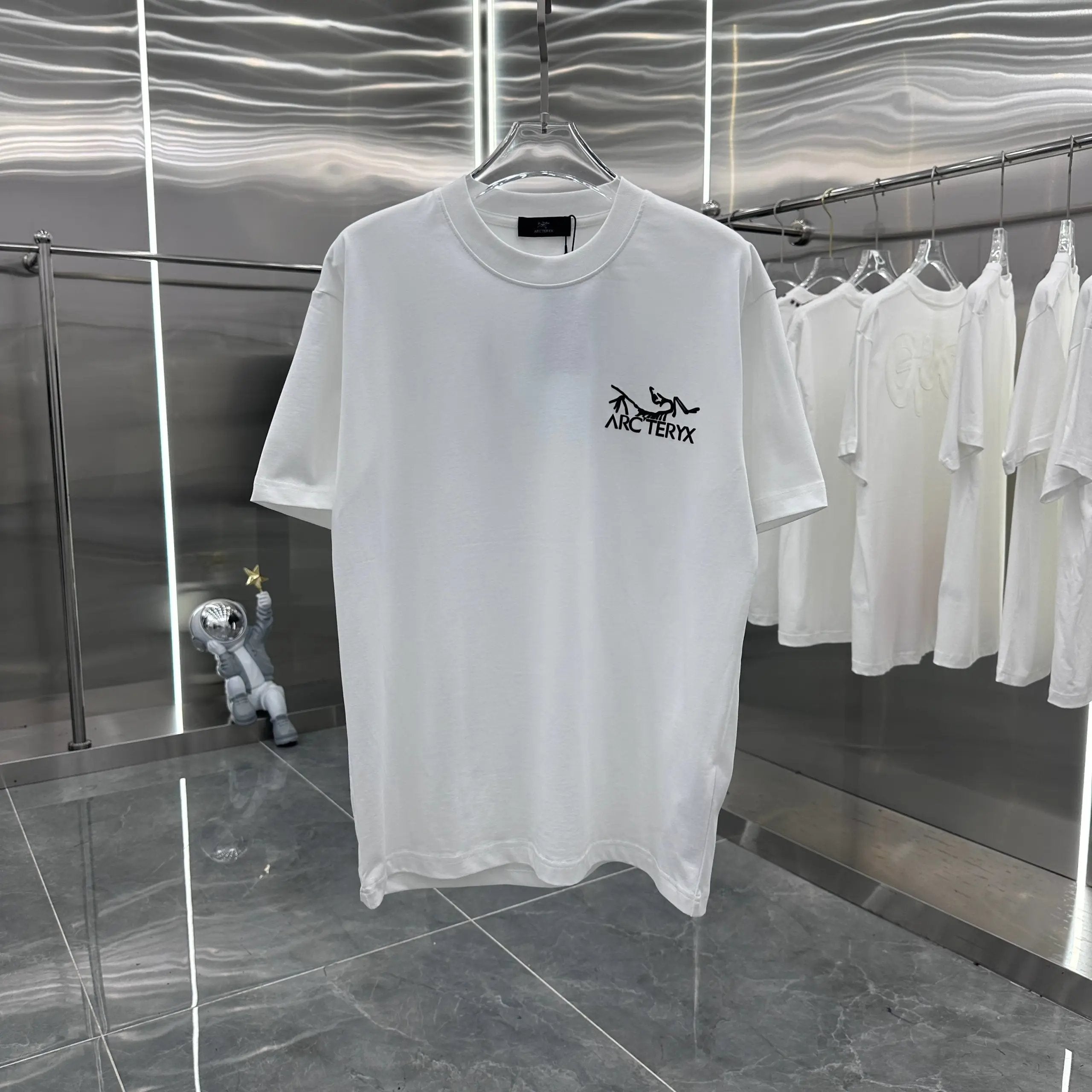 Arc'teryx T-shirt Back with Unique Print logo round Neck Short Sleeve25ss New Pure Cotton Unisex Style T T-shirt OS Loose Fit Base Shirt G Home Short Sleeve T-Shirt Top Short Sleeve