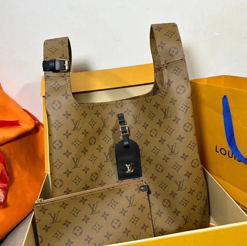 Louis Vuitton LV Women's Bag Top version M46817Autumn and Winter New Presbyopic Shopping Bag Atlantis Large Handbag Vegetable Basket Bag Handbag Shopping Bag M46816Small Size Portable Vegetable Basket Bag M46821Yellow Flower Monogram Bag Show Vegetable Ba