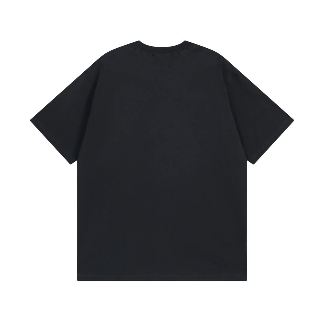 Balenciaga T-shirt Scissors on Chest with Wheat Ear Print logo round Neck Short Sleeve25ss New pure cotton T Unisex T-Shirt OS Drop Shoulder Loose Fit Base Shirt Top T-Shirt Short Sleeve