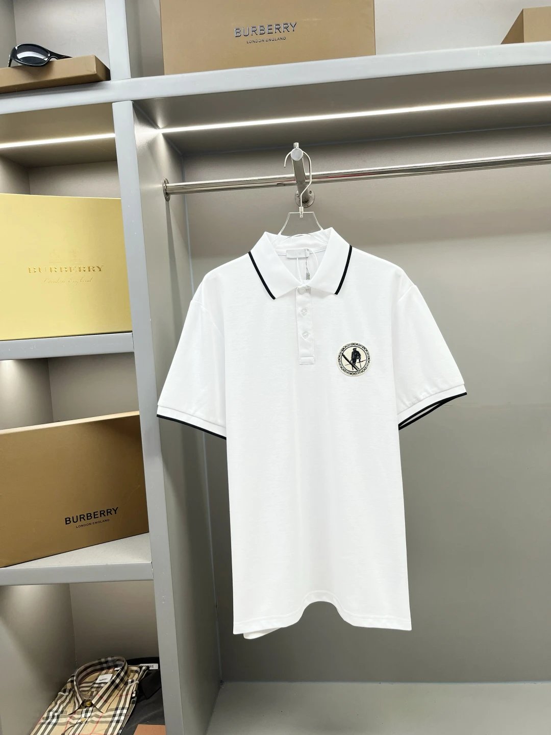 Dior T-shirt Circle letters on the chest logo Embroidery POLO Shirt Lapel Short Sleeve25ss New Unisex Style OS Loose T Summer Half Sleeve Business Shirt Plus Size T-Shirt
