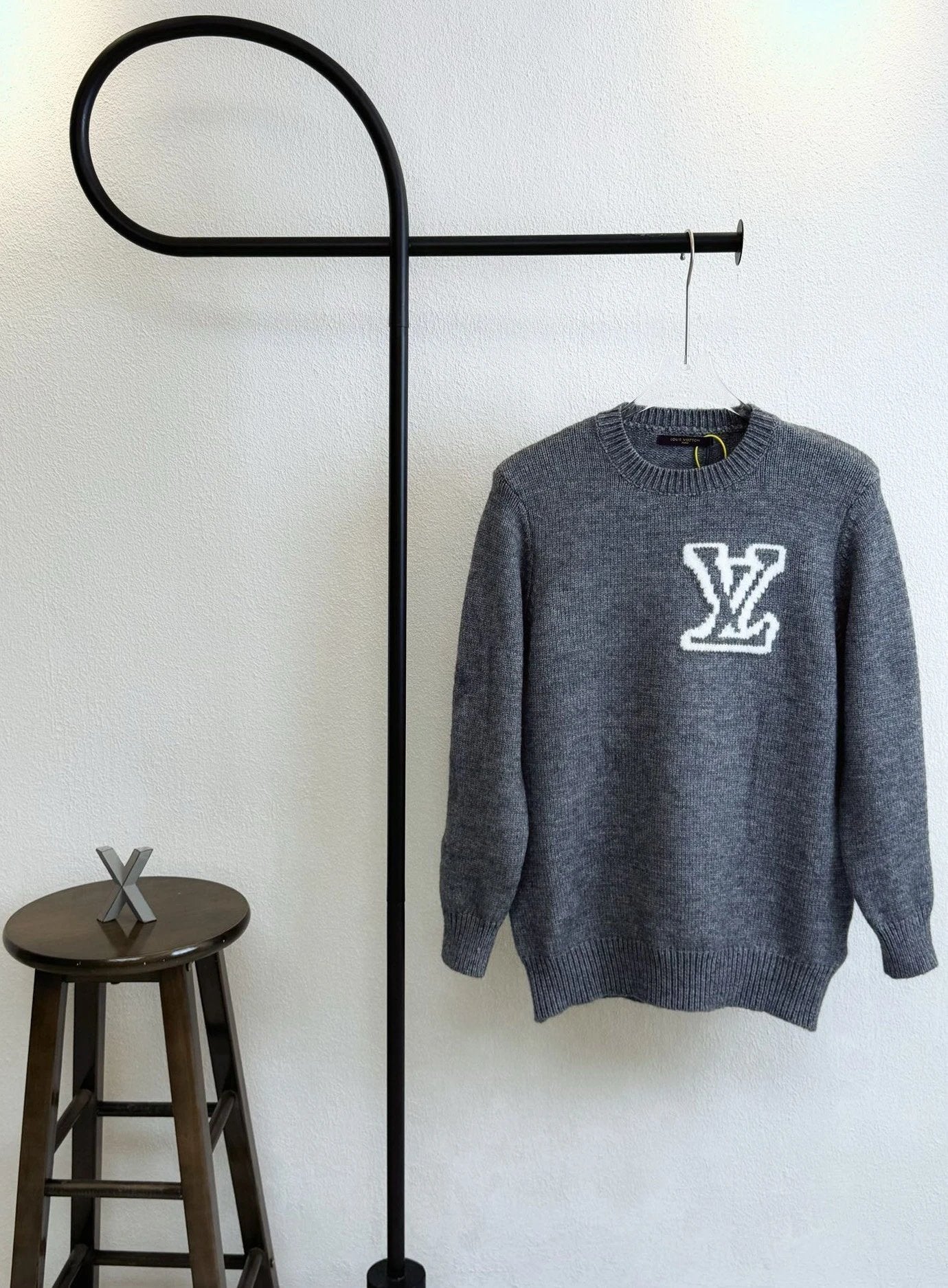 Louis Vuitton LV Sweater logo Jacquard Crew Neck Wool Knit Sweater Long Sleeve Pullover Thickened Lazy Style OS Loose Fit Jacket Unisex Top Versatile Casual Wearable Inside and Outside