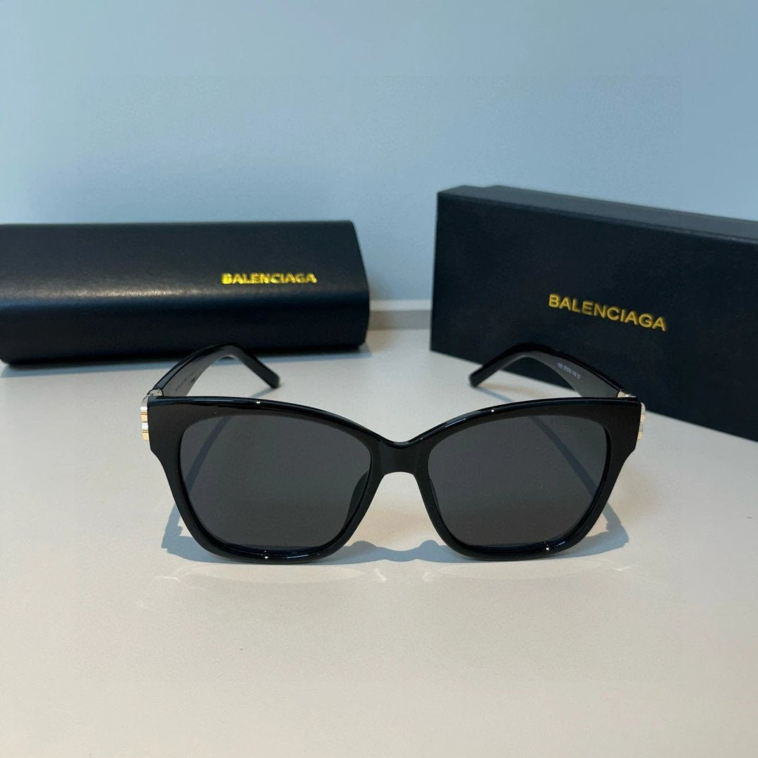 Balenciaga Sunglasses Double B Gold Label Temple Sunglasses Slimming Non-Prescription Unisex Couple Style Driving Beach Fishing UV Protection25ss New Sports Casual Versatile