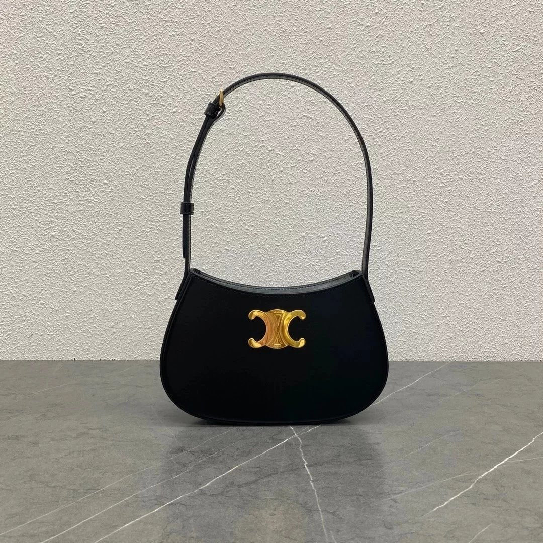 Celine women's bag Top version 【Original Genuine Goods Leather】New2024New Year Limited New TILLY Handbag Arc De Triomphe hobo Underarm bag Tilly Underarm Bag Backpack Shoulder Bag115703