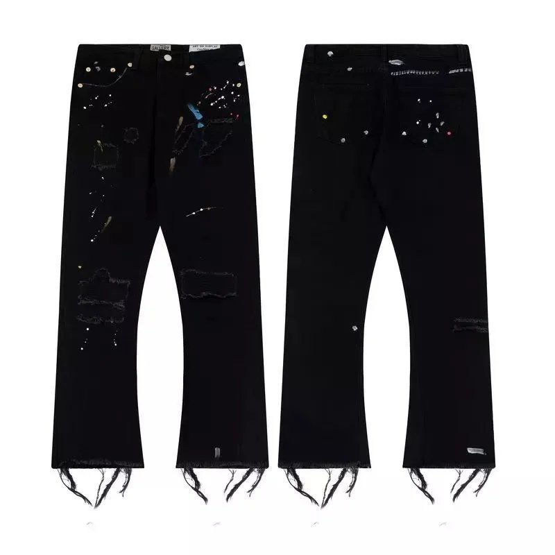 Gallery Dept Jeans High Quality Water Washed Hole Stitching Jeans GD