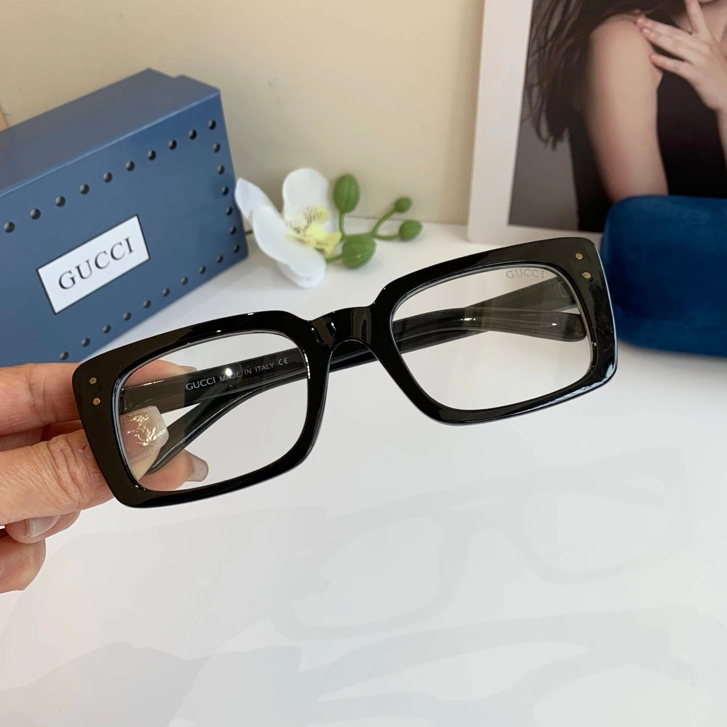 Gucci Sunglasses Gold Label Letter Temple Sunglasses Slimming Non-Prescription Unisex Couple Style Driving Beach Fishing UV Protection25ss New Sports Casual Versatile