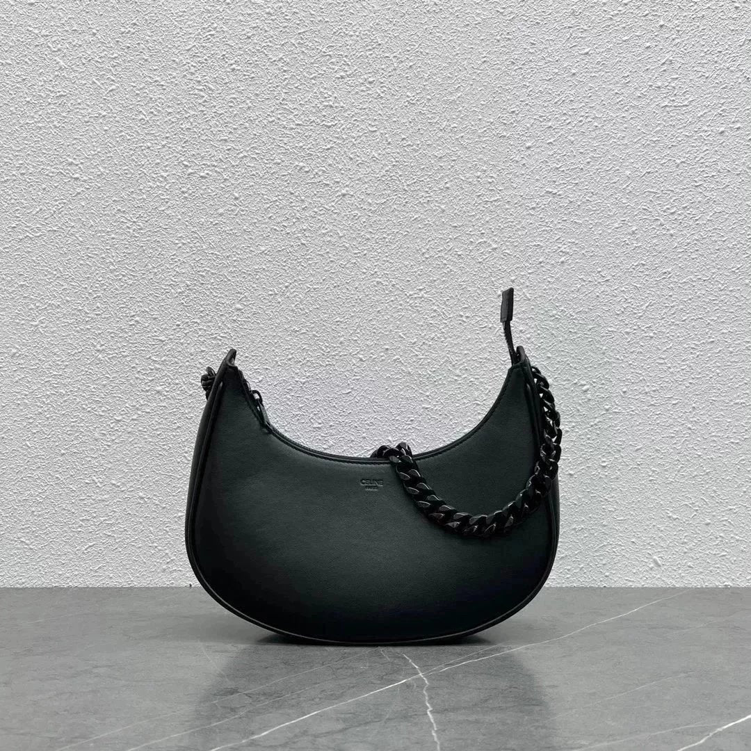 Celine women's bag Top version 2022New Chain AVA Underarm Bag Classic Moon Bag Selenodont Bag Hobos Handbag Hardware Chain Shoulder Strap Underarm Bag199583