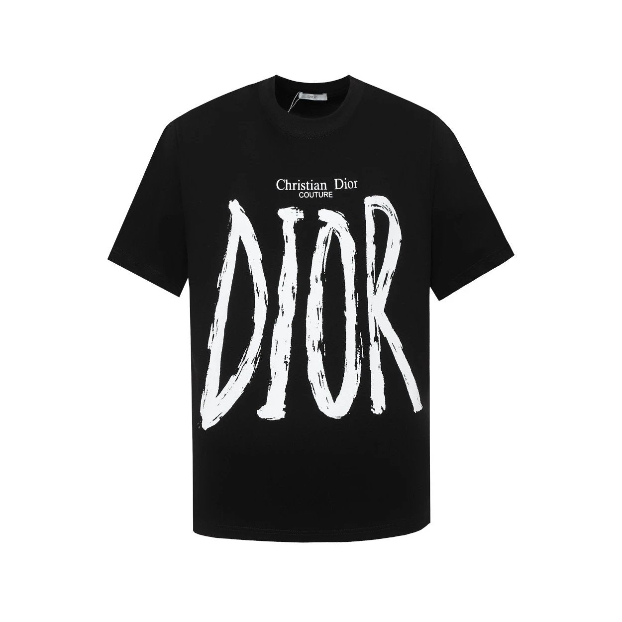 Dior T-shirt Letter Hand-drawn Print logo Round neck short-sleeve pure cotton T T-shirt OS Loose Fit Unisex Base Shirt Summer New Casual Simple T-Shirt