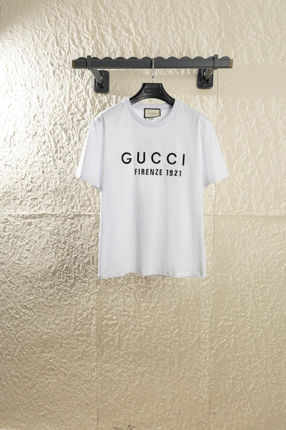 Gucci T-shirt Chest Letter Embroidery logo round Neck Short Sleeve25ss New Pure Cotton Unisex Style T Casual T-Shirt Base Layer Shirt OS Loose Fit Half Sleeve Top Plus Size