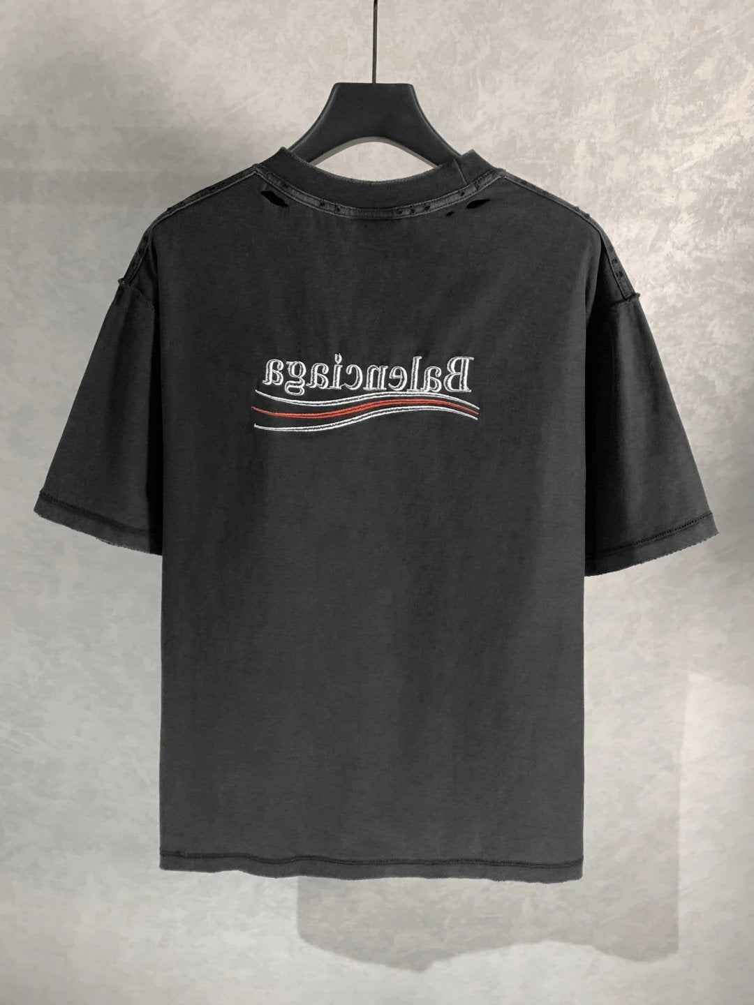 Balenciaga T-shirt Front and Back Cola Letter Embroidery logo round Neck Short Sleeve25ss New Pure Cotton Unisex Style T T-shirt OS Loose Fit Base Shirt Top Half Sleeve T-Shirt