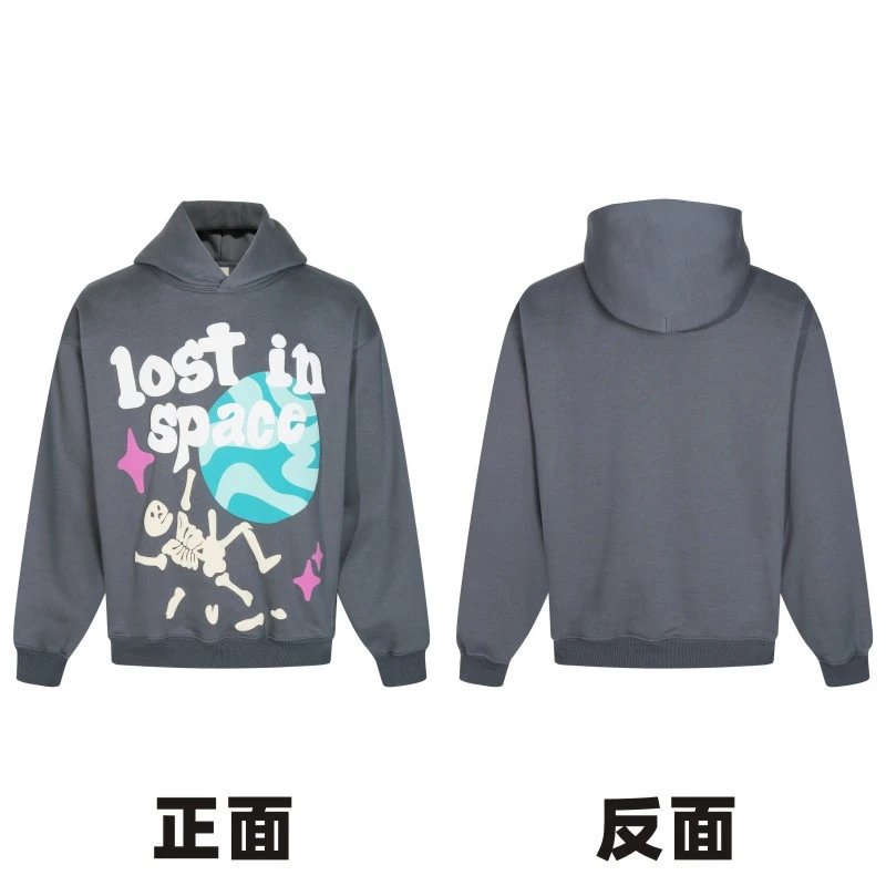 Broken Planet Market Hoodie American Fashion Brand Hip Hop Letters Printing plus Velvet Couple Models All-Match Hoodie-CY