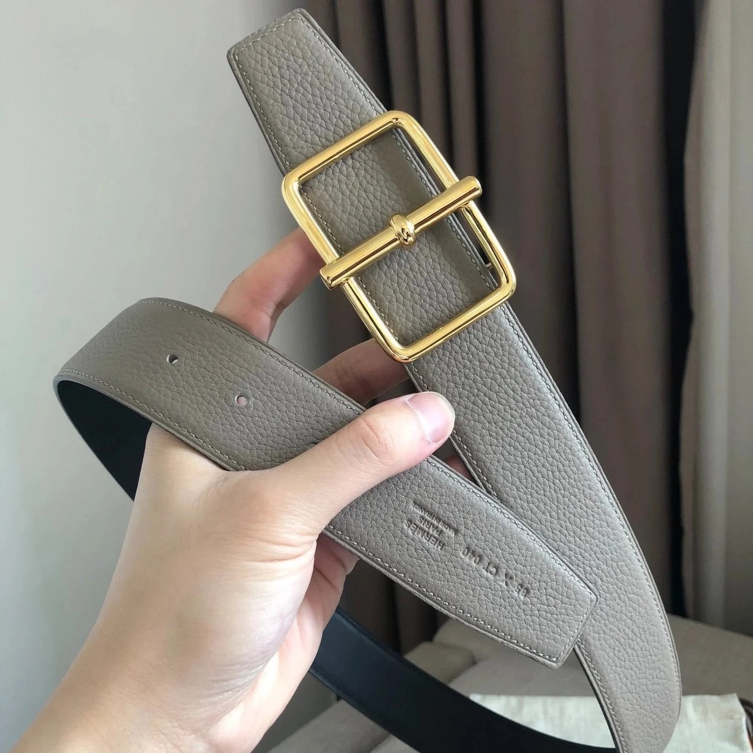 Hermes Belt Top version Double-Sided Head Layer Cowhide Leather Belt Women's Belt Men's Leather Belt Leather Belt for Men and Women h Home Belt3.8cm