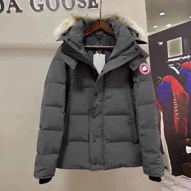 Canada Goose Down Jacket Chest Pocket Mid-Length Men's down Jacket Coat