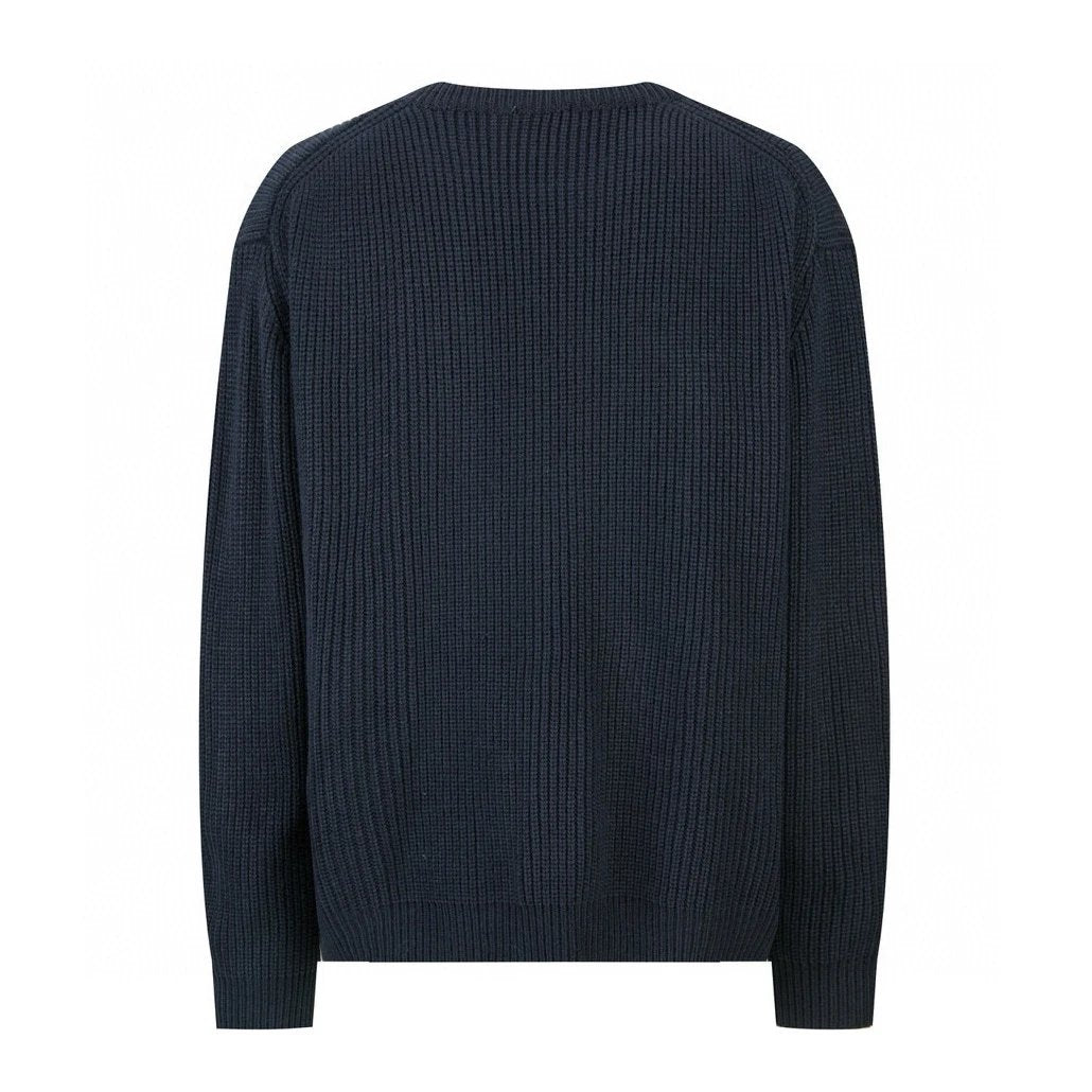 Celine Sweater 24SS Celine Hollow Embroidery Round Neck Sweater Long Sleeve Pullover Thickened Lazy Style OS Loose Fit Knit Jacket Unisex Casual Wearable Inside and Outside Versatile