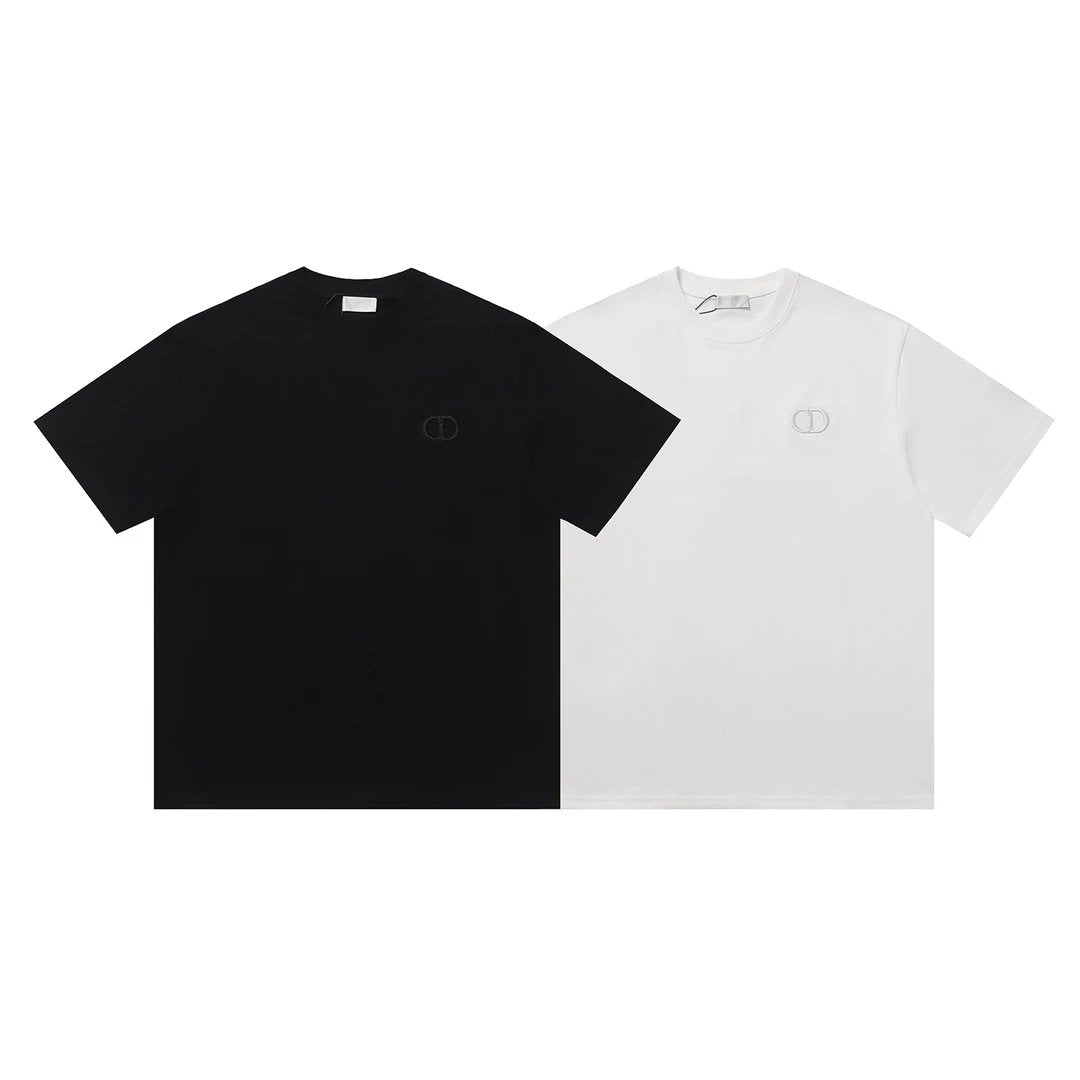 Dior T-shirt 25ss New pure cotton T Unisex T-Shirt OS Loose Fit Base Shirt Top Half Sleeve T-Shirt