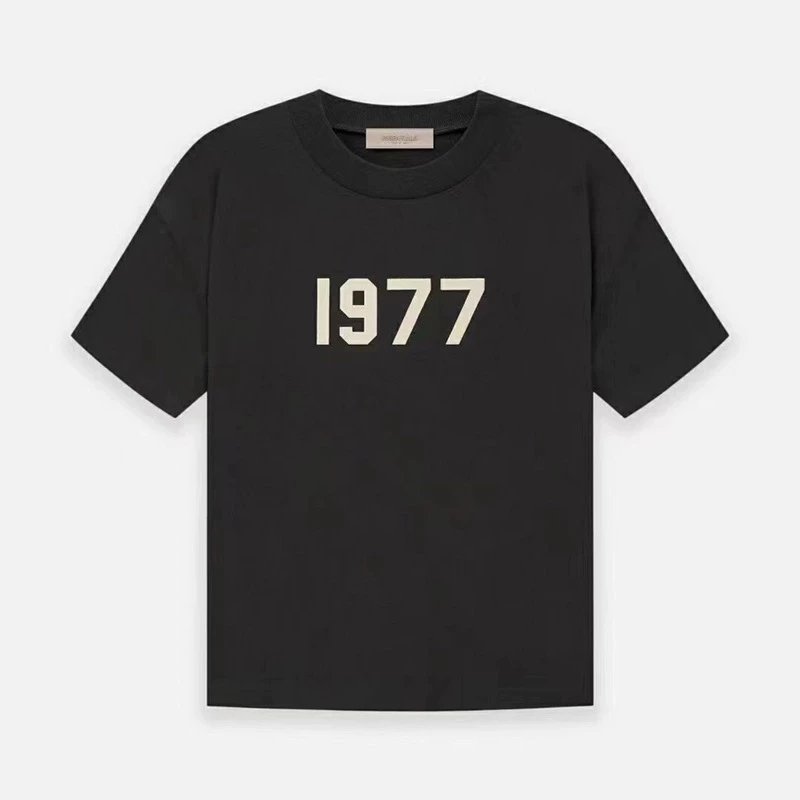 ESSENTIALS T-shirt Top Version Double Line American1977High Street Loose European and American Short Sleeve T Men's T-shirt