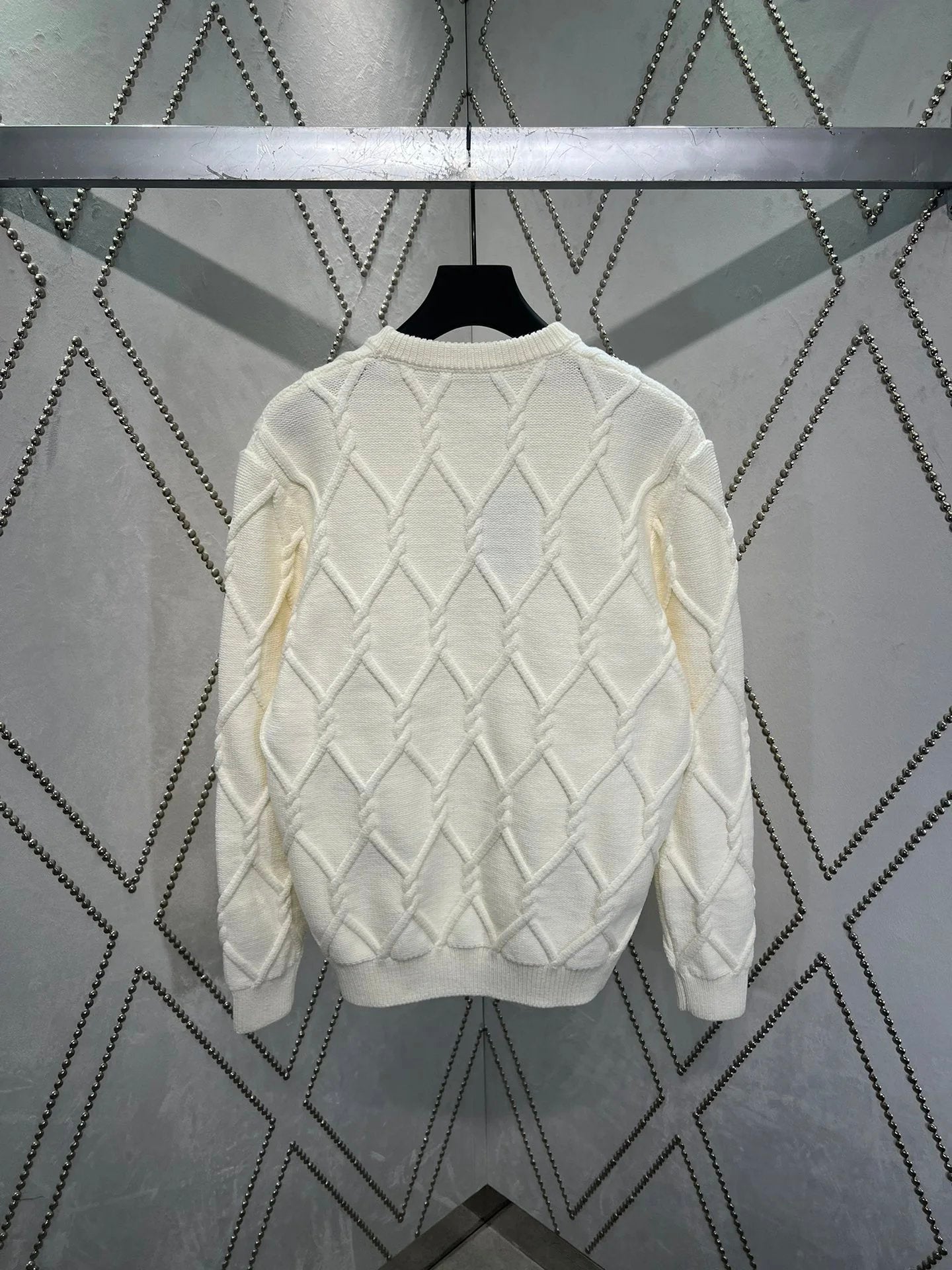 Louis Vuitton LV Sweater Cable Knit Three-Dimensional Chain Loop Crew Neck Sweater Monogram Element Unisex Autumn Winter New Arrival