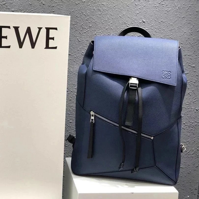 LOEWE Backpack Top version 【Premium Version】puzzlebackpack Series Leather Patchwork Genuine Goods Calfskin Backpack Unisex Backpack Bag Backpack Schoolbag Travel Bag