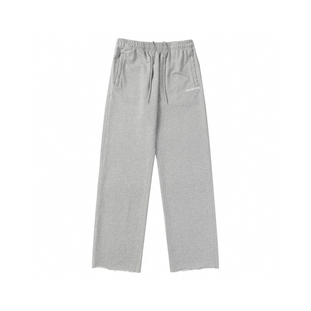 Balenciaga Sweatpants Classic style small logo Embroidered Straight-Leg Sweatpants Sports Pants Autumn Unisex Long Pants Drawstring Winter Loose Plus Size Casual Pants High Waist Color Block