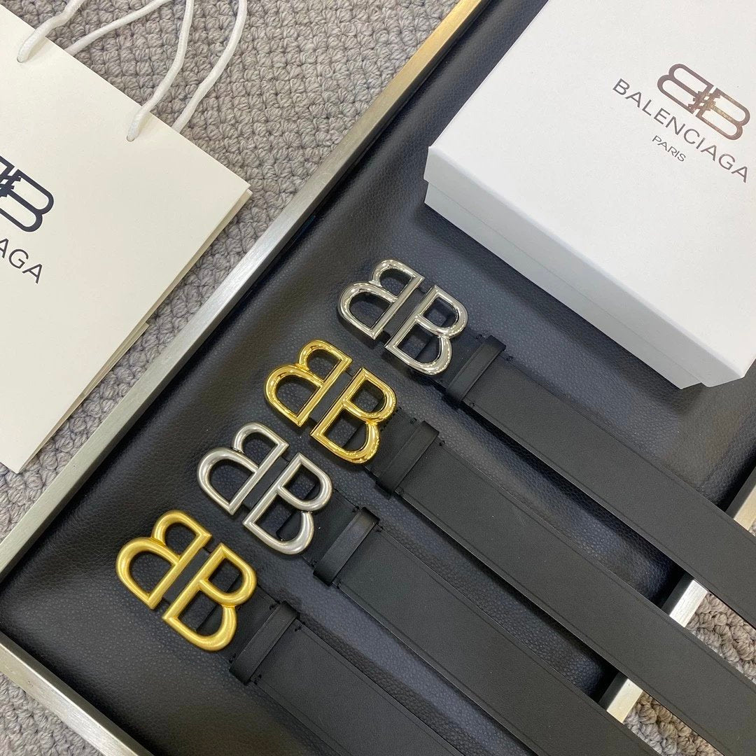 Balenciaga Belt Top version Original Order Men's Belt Fashion Retro Belt BB Distressed Men's Leather Belt Buckle Men's First Layer Cowhide Business Casual Belt Belt Men's Leather Belt Original Gift Box