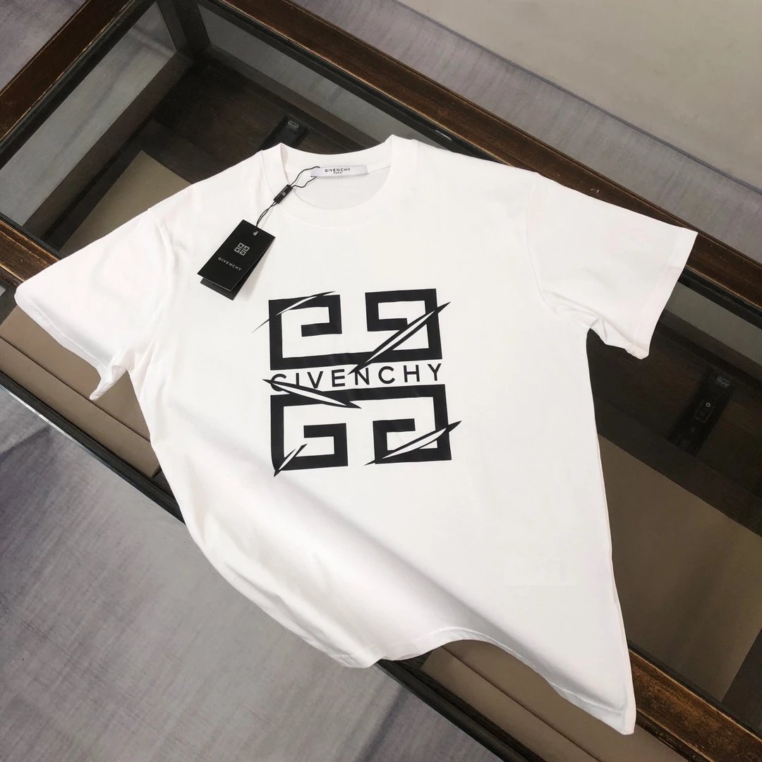 Givenchy T-shirt Chest4G Pattern Printing logo round Neck Short Sleeve25ss New pure cotton T Unisex T-Shirt OS Drop Shoulder Loose Fit Base Shirt Top T-Shirt Short Sleeve