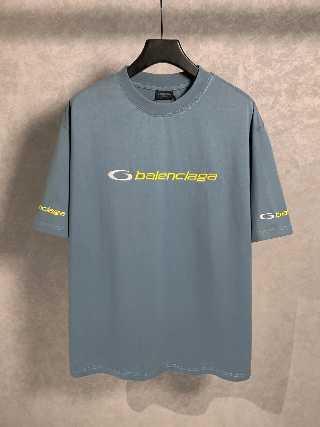 Balenciaga T-shirt Front and back letter embroidery logo round Neck Short Sleeve25ss New pure cotton T Unisex T-Shirt OS Drop Shoulder Loose Fit Base Shirt Top T-Shirt Short Sleeve