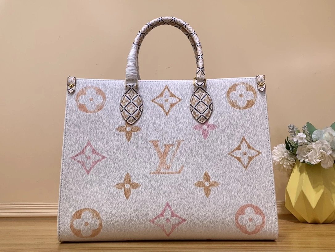 Louis Vuitton LV Women's Bag Top version 【Overseas】M2297623New Gradient Pink Ontheg0PM Small shopping bag Tote Tote Bag Shoulder Messenger Bag Portable Women's Bag LM22975Large Size35cm New tote bag