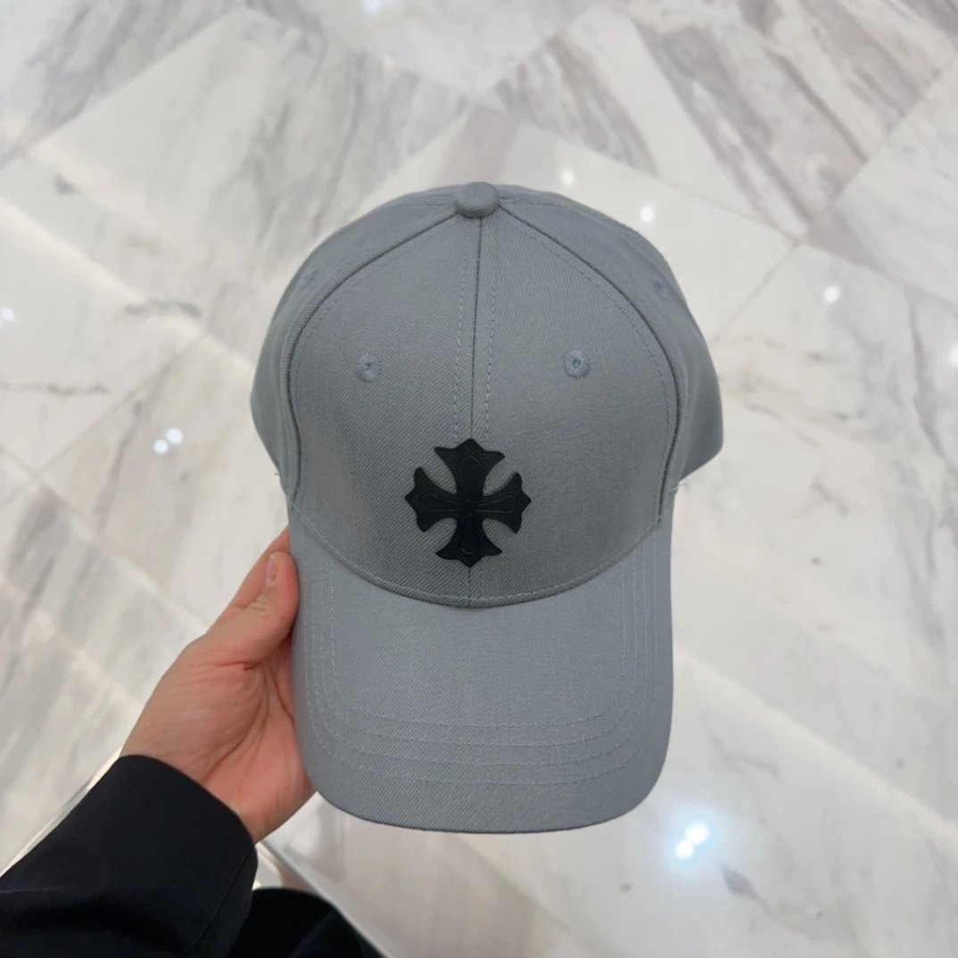 Chrome Hearts Hat logo Baseball Cap Sunshade Sun Protection Duckbill Cap Slimming Face Curved Brim Versatile Large Head Circumference Sports Hat Unisex Couple Style
