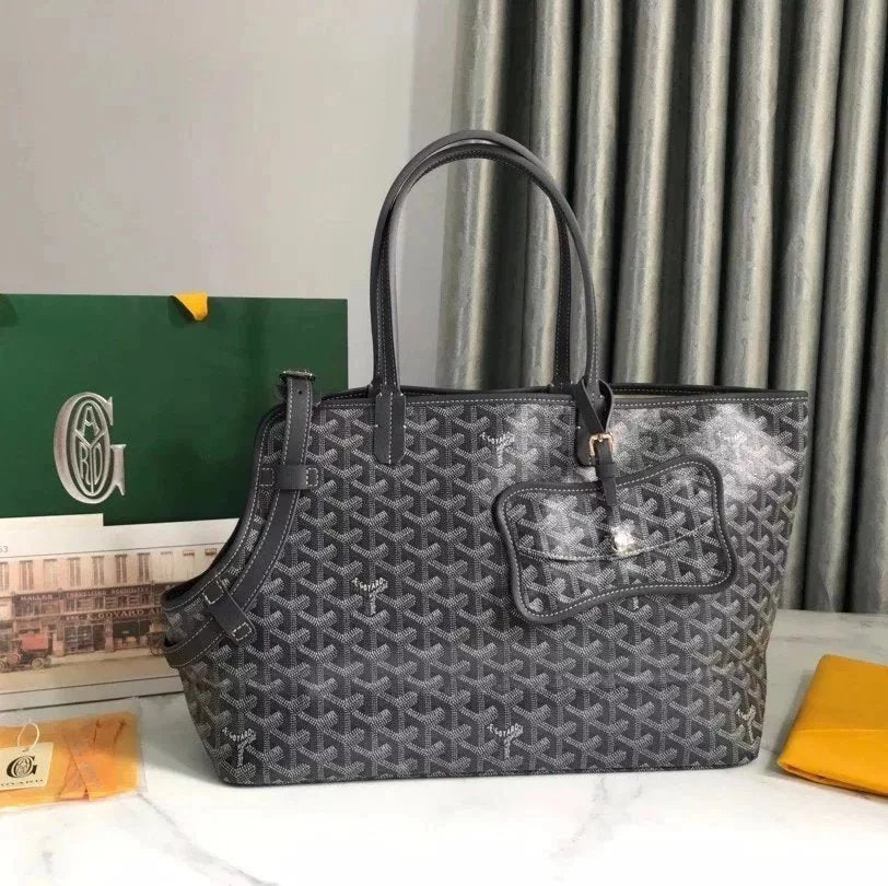Goyard Bag Top version Elegant German New Product ChienGris&Pocket Pet Bag Travel Pet Bag Shopping Bag tote Cute Pet Bag Dog Bag Pet Bag
