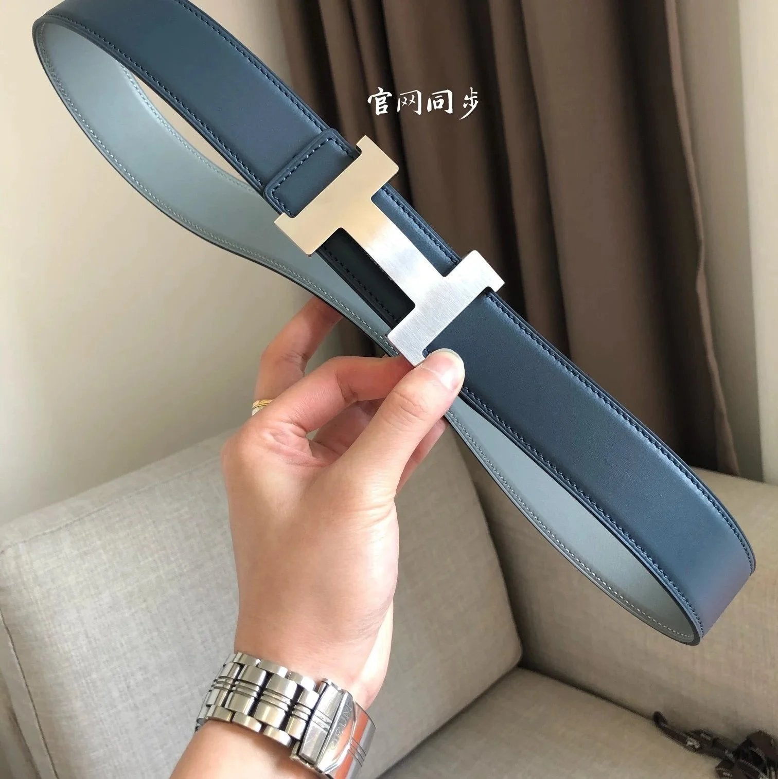 Hermes Belt Top version Men's Women's Belt Genuine Leather Double-Sided Belt Italy Imported First Layer Cowhide Leather Pure Original Leather Pure Steel Buckle h Home Pant Belt