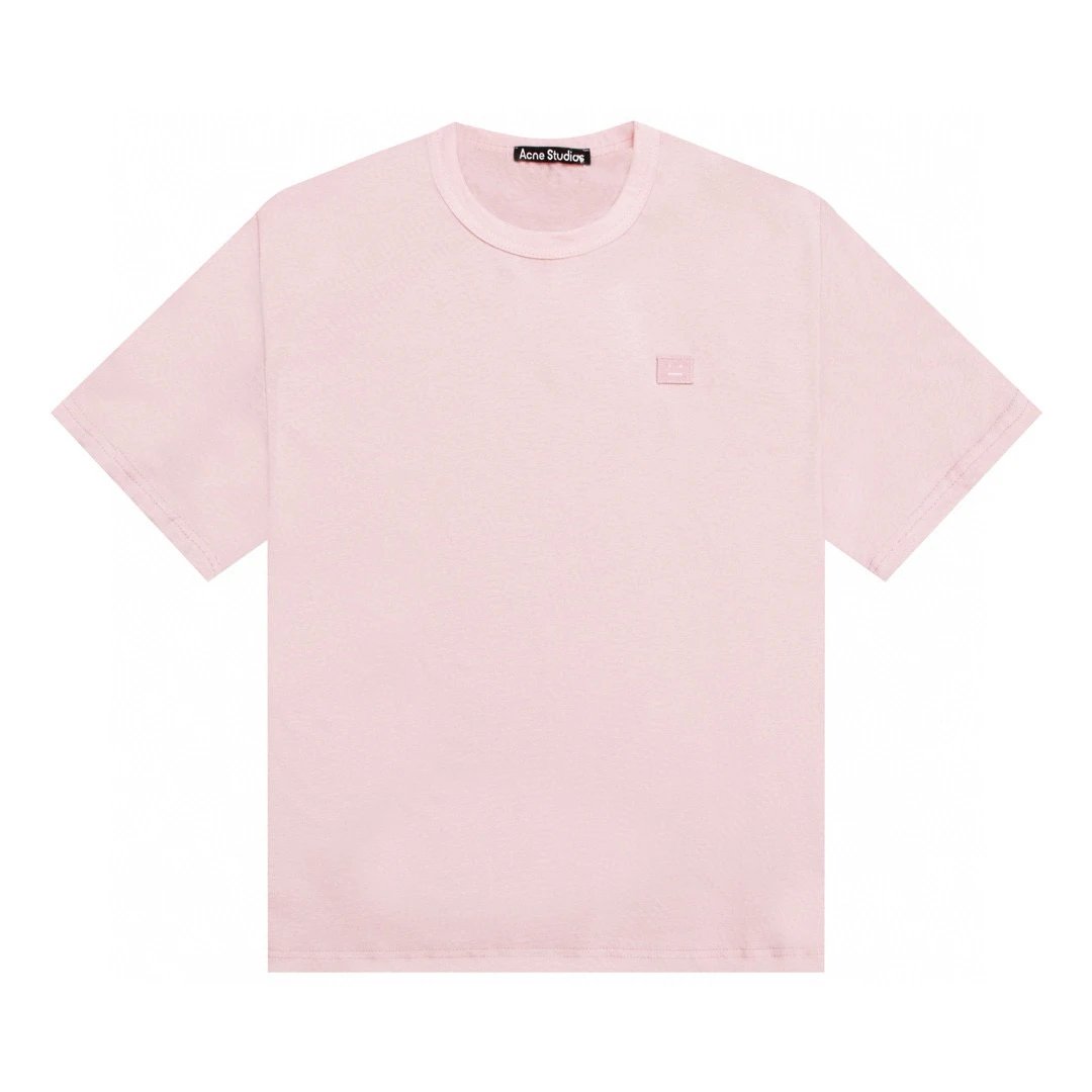 Acne Studios T-shirt Top Version Counter Same Style Cotton Short Sleeve T T-shirt Men's and Women's Loose Bottoming Shirt2024New Summer