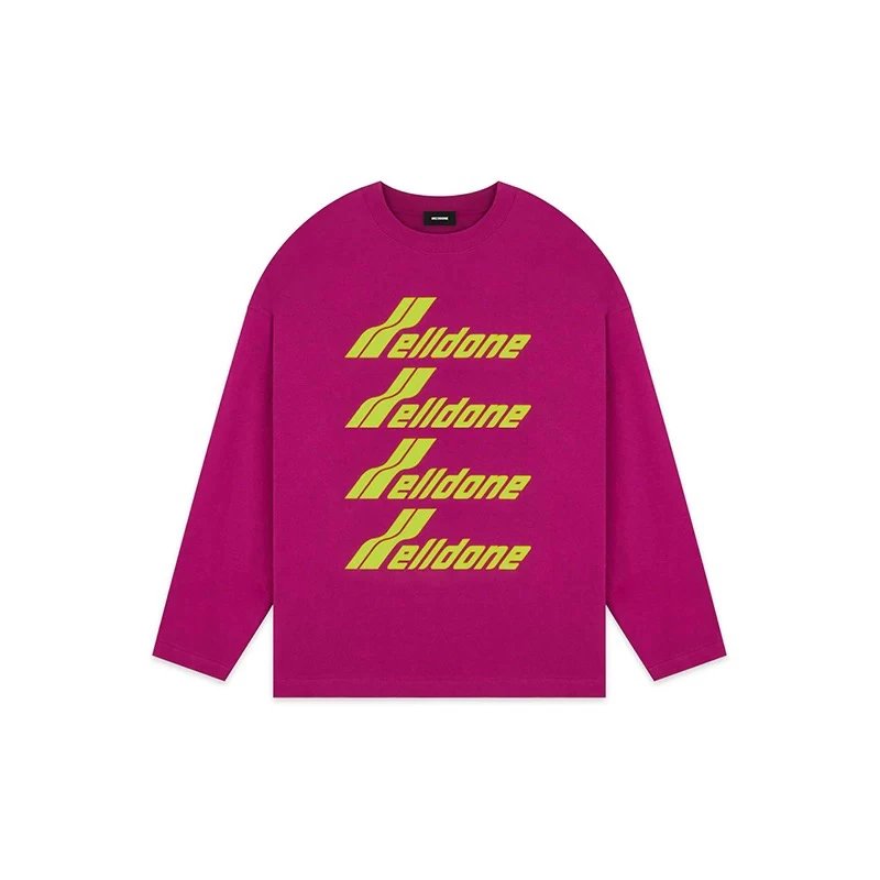 We11done Hoodie Top Version SS Limited Contrast Color Four Rows of Bullet Screen Letters logo Long Sleeve T T-shirt