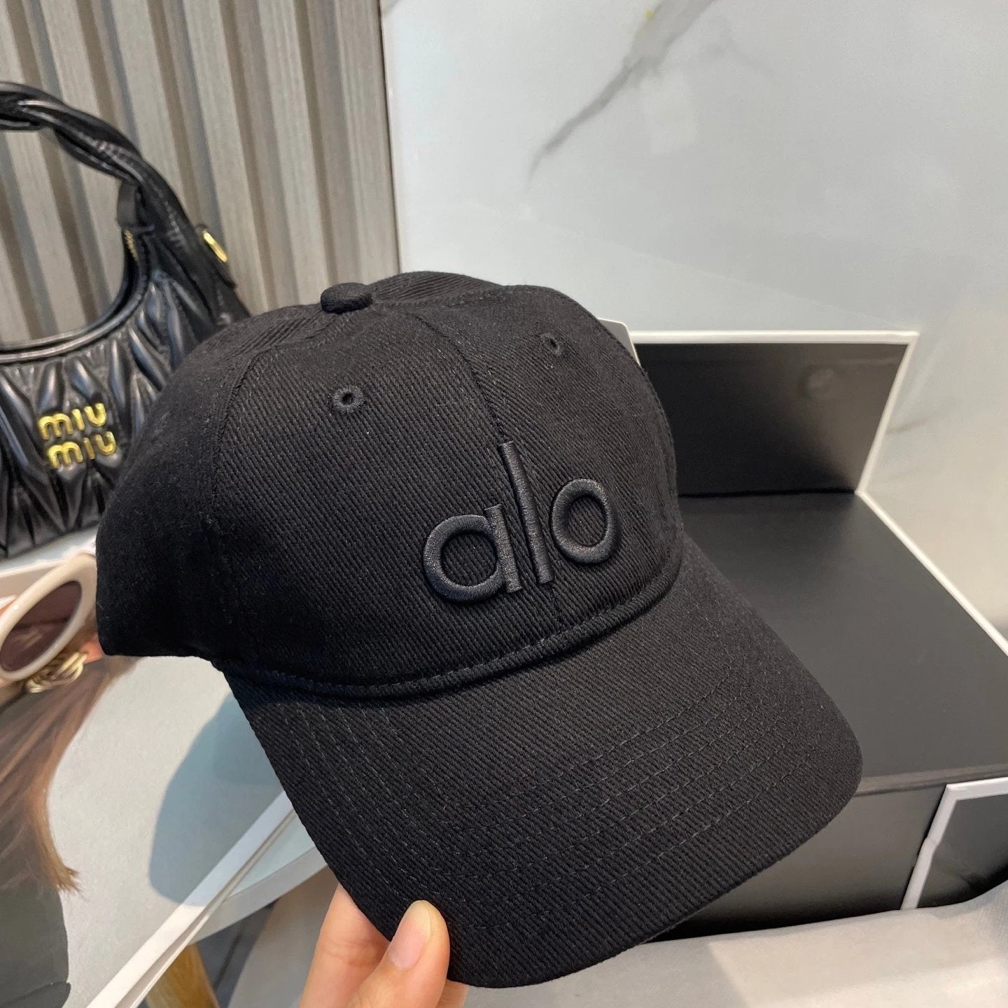 Alo Yoga Hat Letter Embroidery logo Baseball Cap Sunshade Sun Protection Duckbill Cap Slimming Face Curved Brim Versatile Large Head Circumference Sports Hat Unisex Couple Style