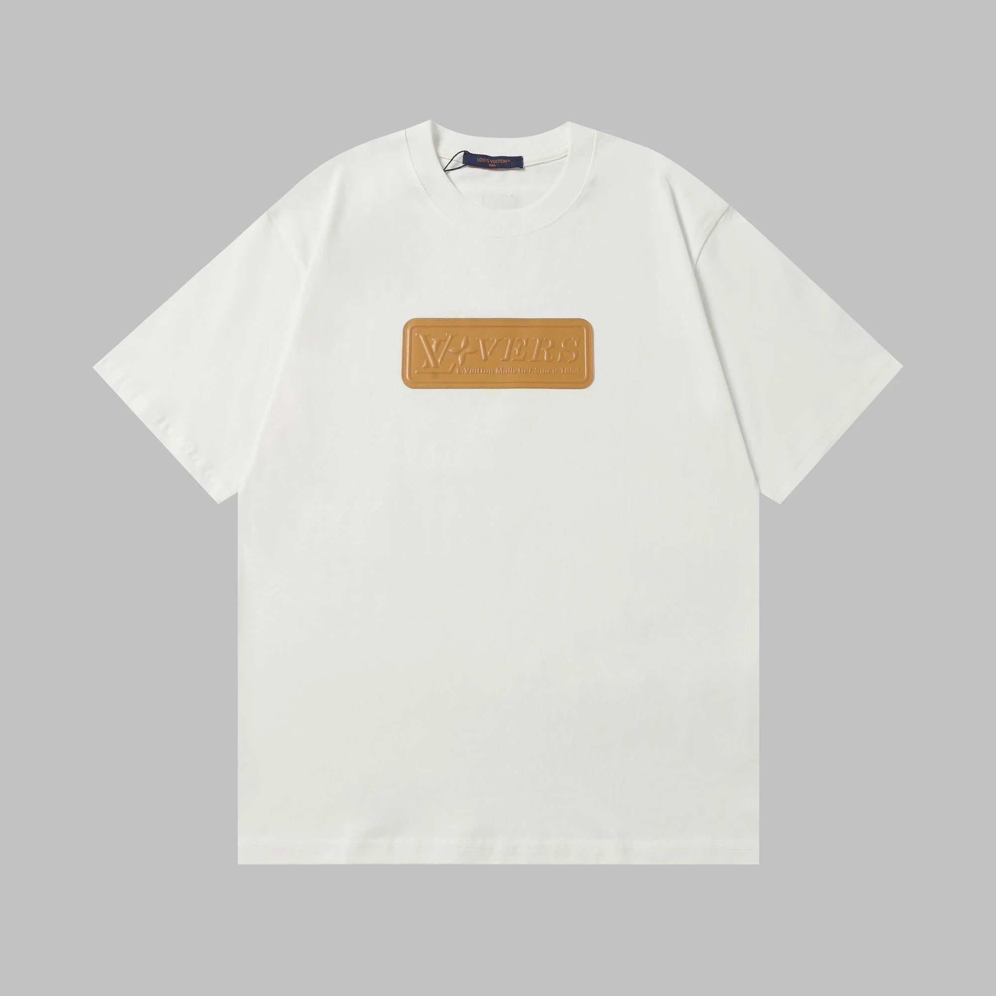 Louis Vuitton LV T-shirt Chest Letter Patch logo round Neck Short Sleeve25ss New Pure Cotton Unisex Style T T-shirt OS Loose Fit Base Shirt Top Half Sleeve T-Shirt