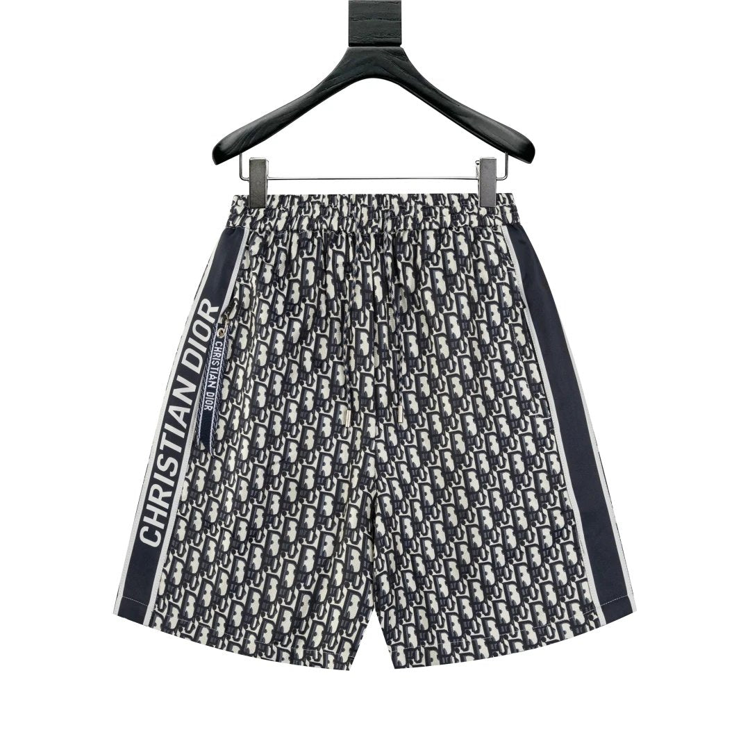 Dior shorts Full-body Letter Print with Side Letter Webbing logo Five-point Shorts25ss New Drawstring Casual5Two-Piece Casual Sweatpants Summer Pants Unisex Pure Cotton Sweatpants