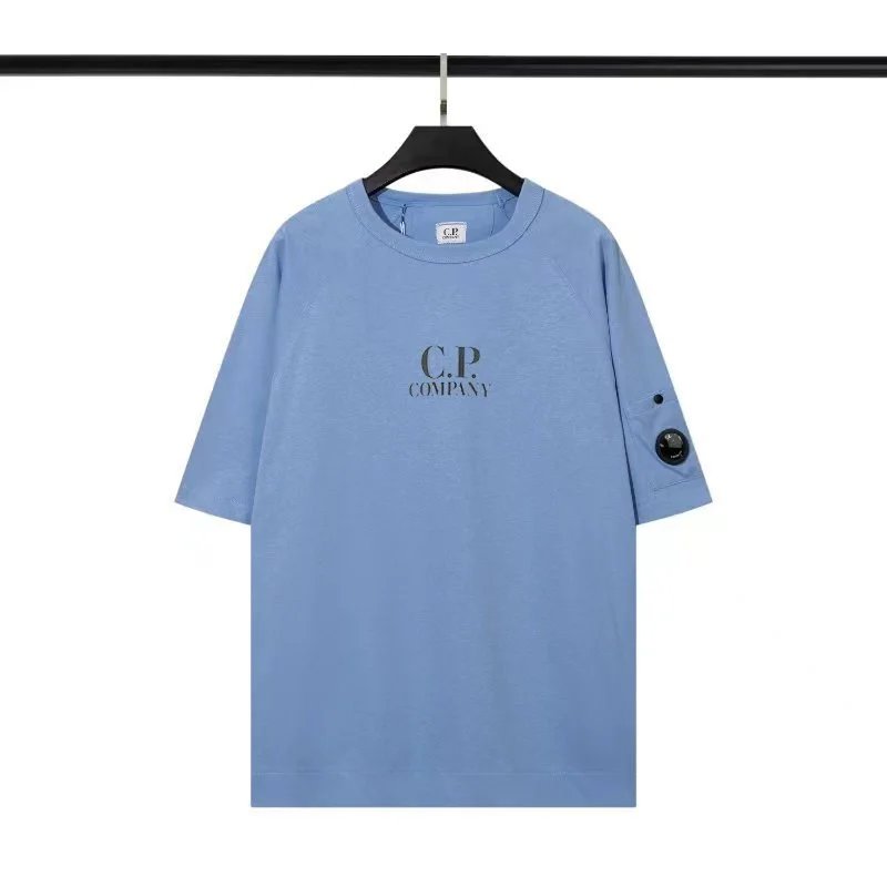 CP Company T-shirt New CP American Korean Style Chest Print Casual Loose round Neck Pullover Double Yarn Short Sleeve Male and Female Trendy Brand T T-shirt ius