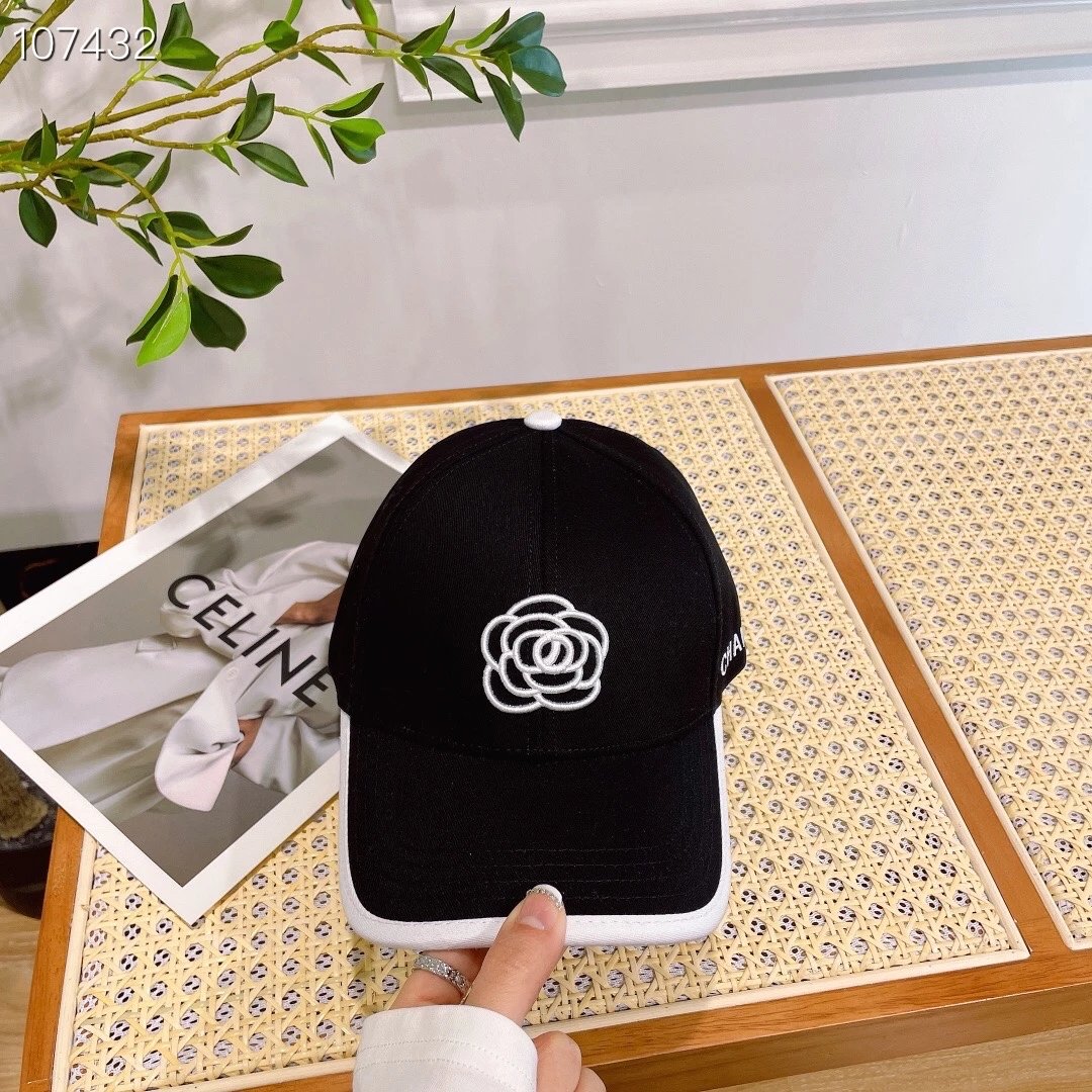 Chanel Hat High Quality2023New Embroidered Camellia Baseball Cap,New Shipment
