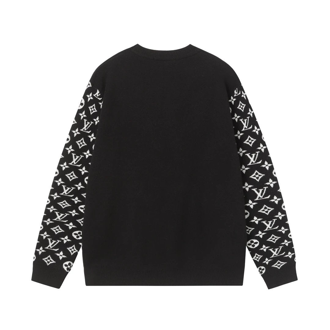 Louis Vuitton LV Sweater Knitted Jacquard Crew Neck Sweater Long Sleeve Pullover Thickened Lazy Style OS Loose Fit Unisex Top Jacket Versatile Casual Wearable Inside and Outside