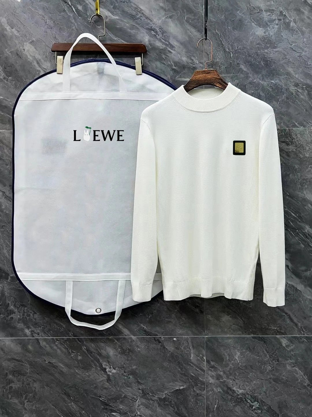 LOEWE Sweater Classic Logo Logo Half Turtleneck Sweater Unisex Inner and Outer Wear