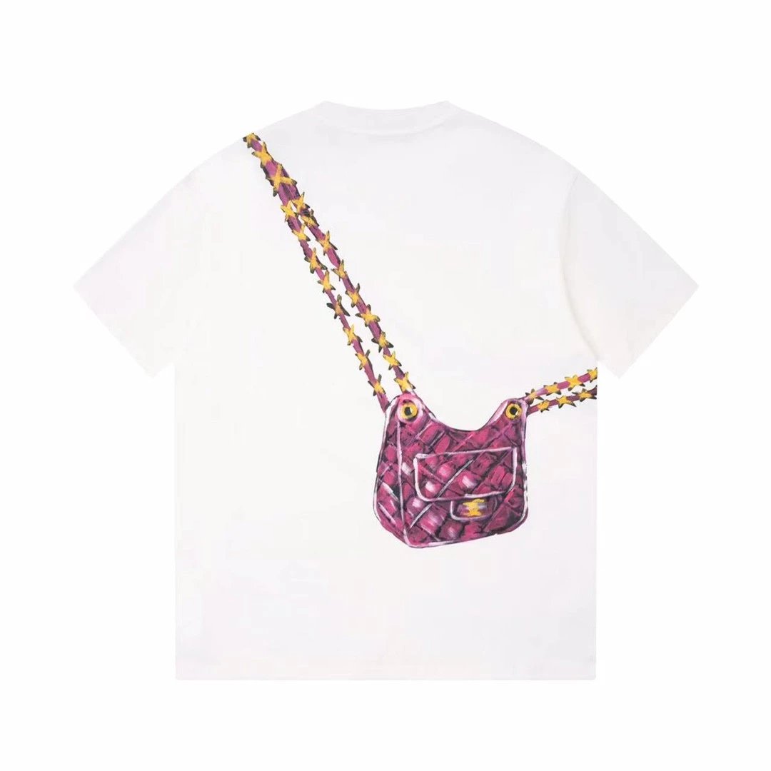 Chanel T-shirt Hand-Painted Bag Short Sleeve T T-shirt
Fashion Limited Edition,The Latest Short Channels in Summer t Hand-Painted Chain Bag Logo Printing Design,Couple with Super Invincible Charm and High Ability to Wear,Summer Elegant Wear plus Body!