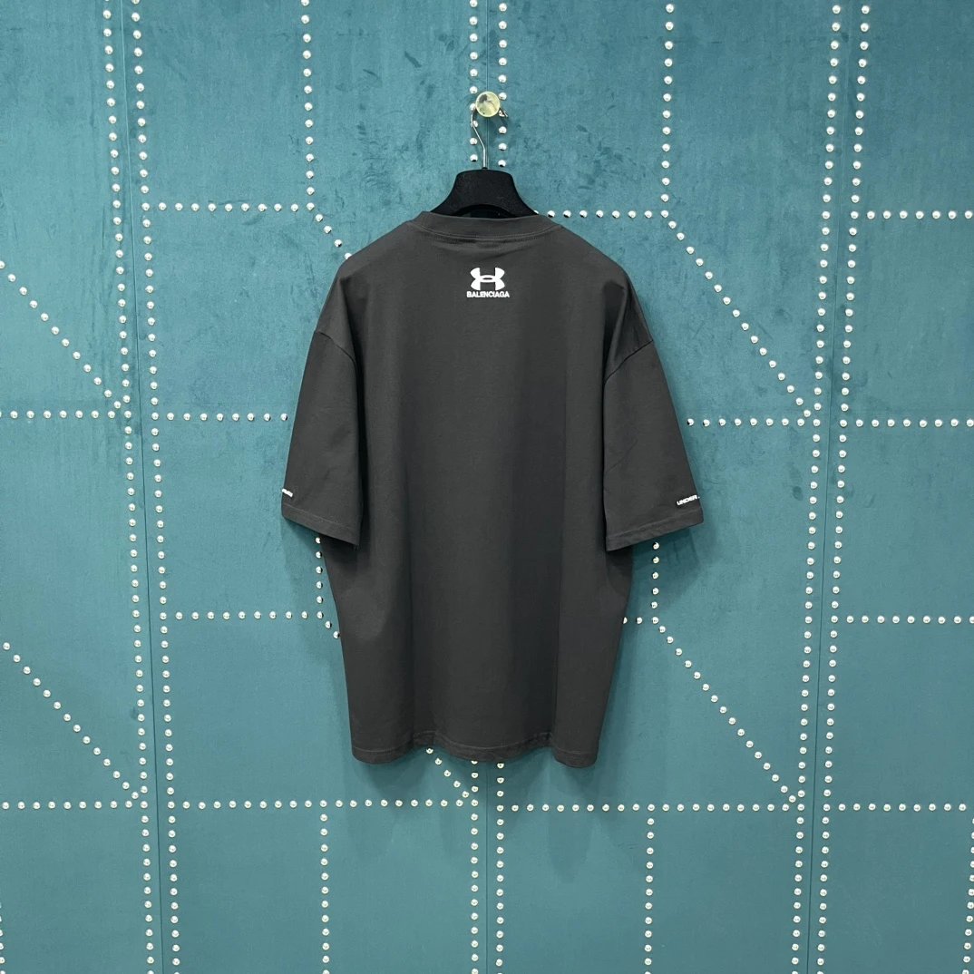 Balenciaga T-shirt 5ss New Pure Cotton Unisex Style T T-shirt OS Loose Fit Base Shirt Half Sleeve T-Shirt Top Half Sleeve