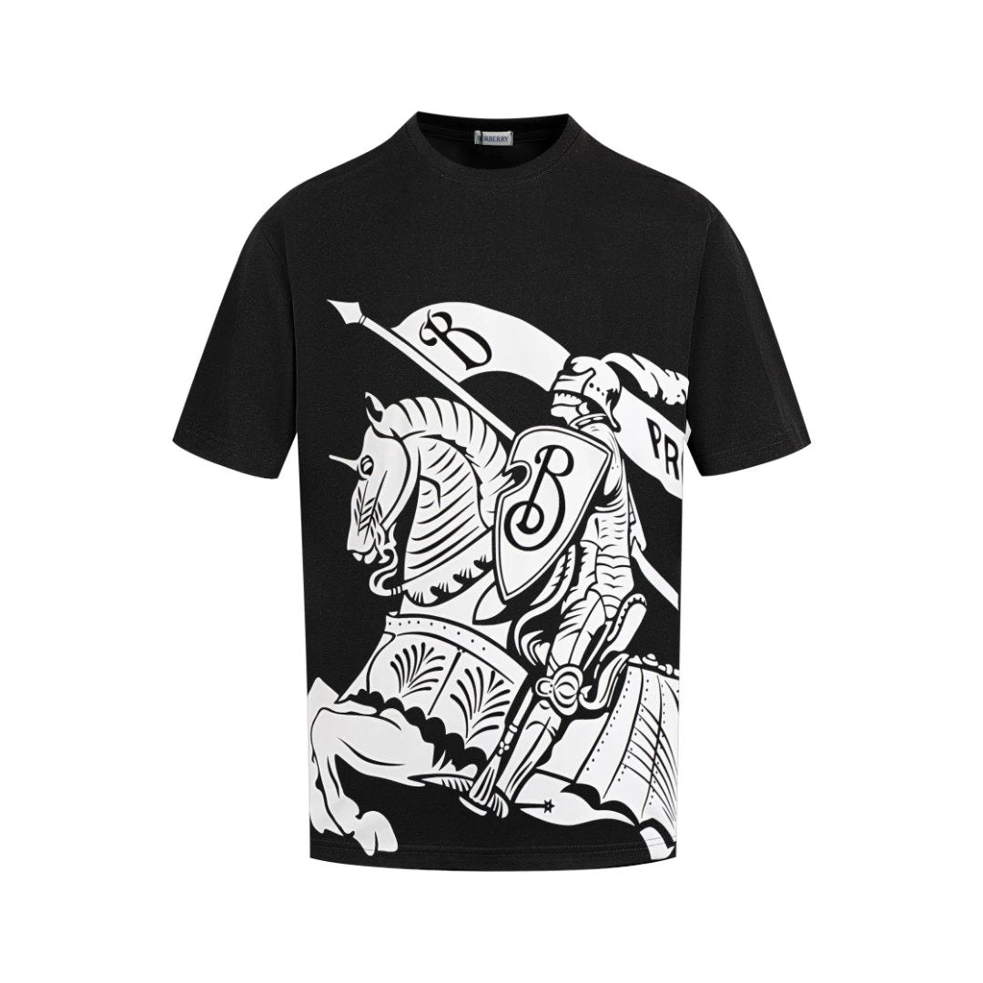 Burberry T-shirt Chest Plaid Pattern Print logo round Neck Short Sleeve25ss New Pure Cotton Unisex Style T T-shirt OS Loose Fit Base Shirt Top Half Sleeve T-Shirt