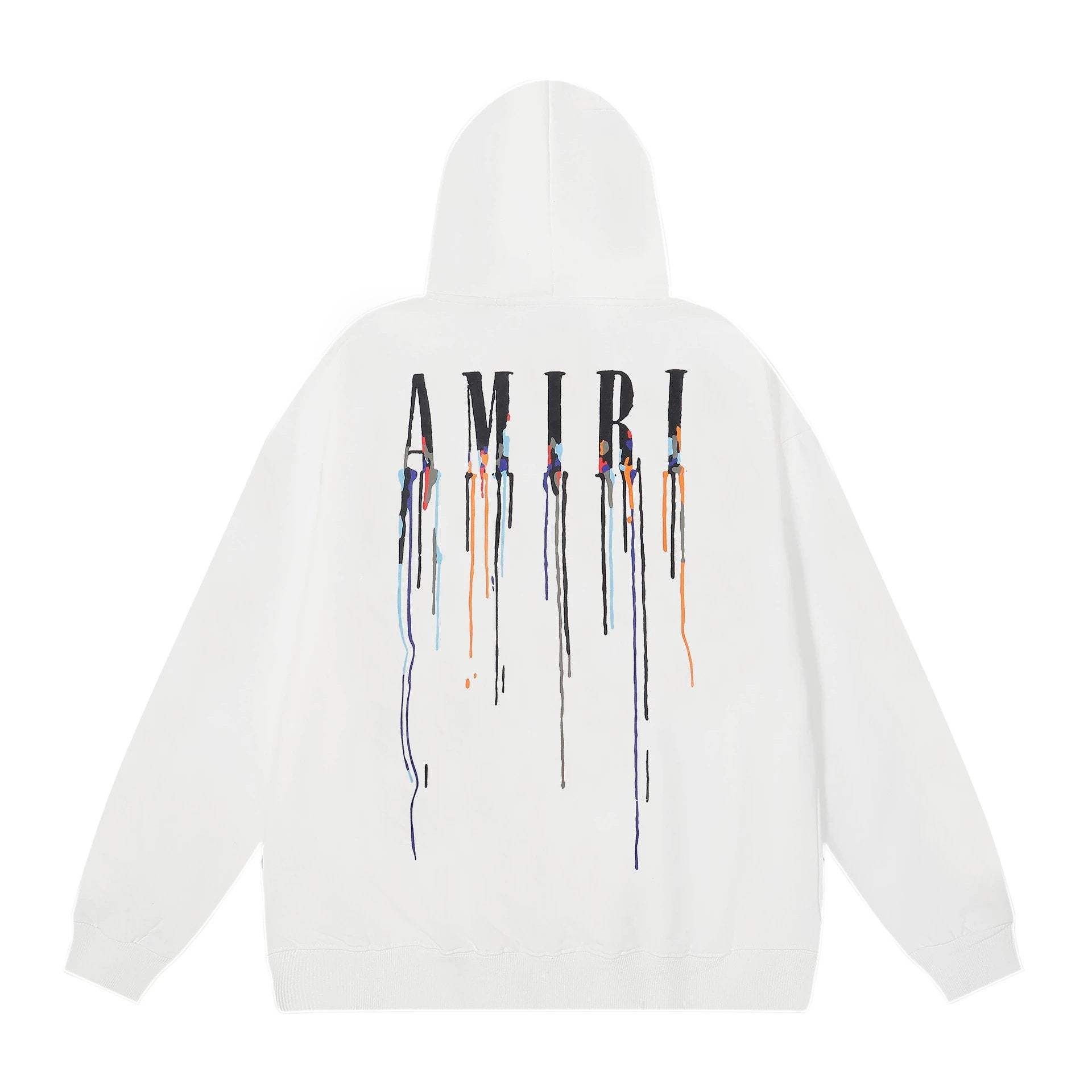 Amiri Hoodie 2024Autumn and Winter New Hand-Painted Paint-Splashing Style Graffiti Flow Paint Letters logo Printed Hoodie Same Style for Men and Women