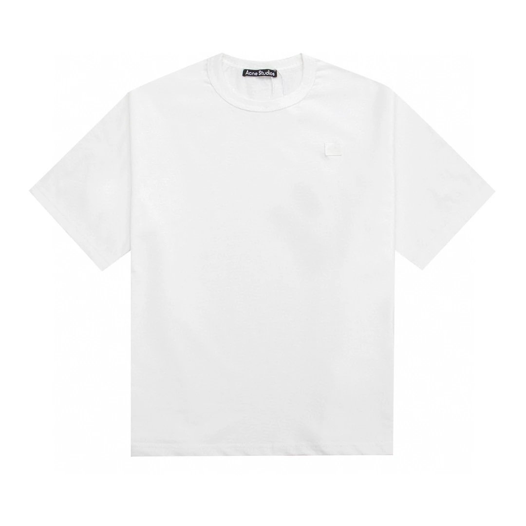 Acne Studios T-shirt Top Version Counter Same Style Cotton Short Sleeve T T-shirt Men's and Women's Loose Bottoming Shirt2024New Summer