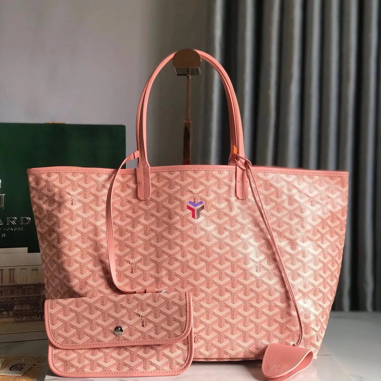 Goyard Bag Top version 【Genuine Goods Leather】Gojia New Product SaintPM Special Painted Jarre Aero Bull Tote Bag Shopping Bag mini Double-Sided Small Tote Bag Shopping Bag Jarre Aero Bull Handbag Backpack Mummy Bag Large Capacity Business Traveling Luggag