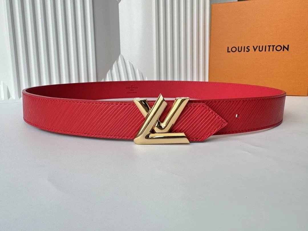 Louis Vuitton LV Belt Top version 【Counter Quality】Belt New Belt3.0cm Women's Belt Metal Buckle Women's Leather Belt with Classic Presbyopic Chessboard Grid Belt with Genuine Goods Packaging No Problem in and out of the Counter Versatile Casual Fashion Fo